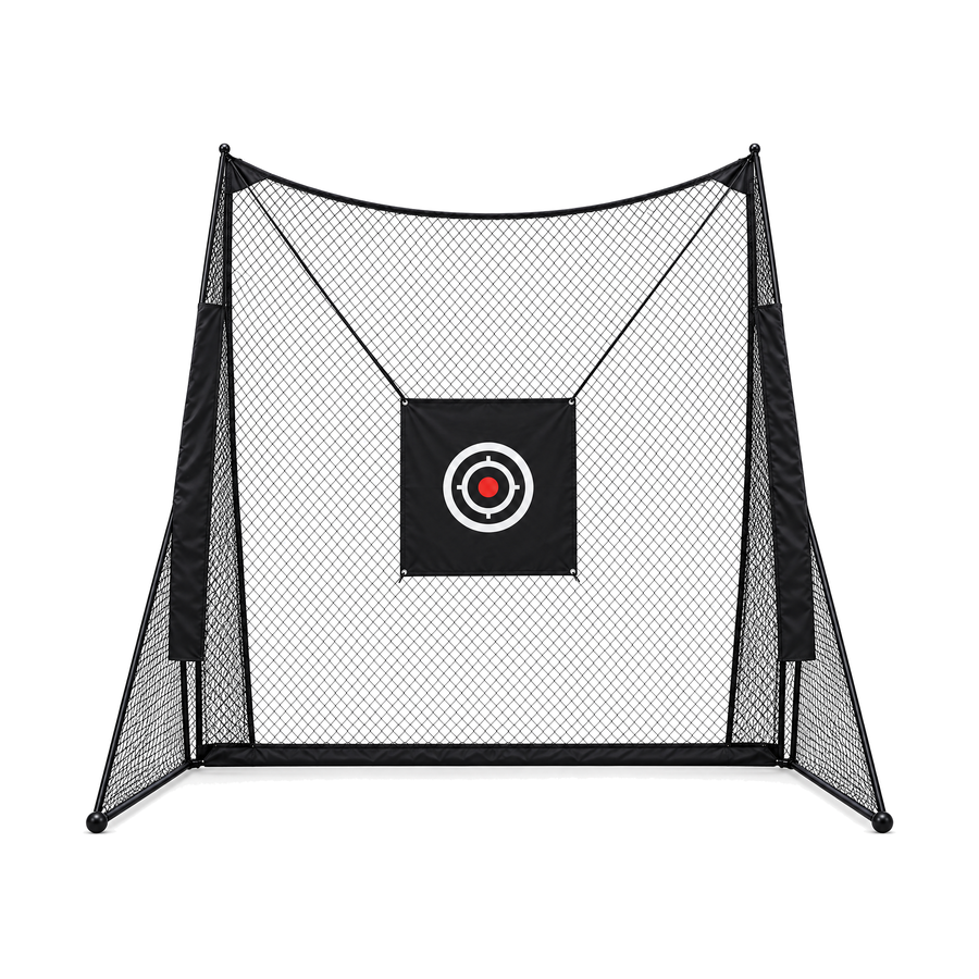 Pro Practice Net 8 ft with side barriers and target, on a white background