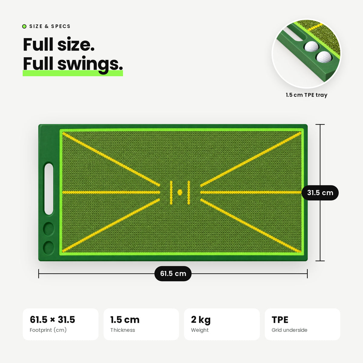 Large strike mat size: 61.5 x 31.5 cm, 1.5 cm thick, 2 kg
